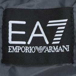 Emporio Armani Grey Quilted Nylon Zip Up Jacket M