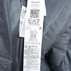 Emporio Armani Grey Quilted Nylon Zip Up Jacket M