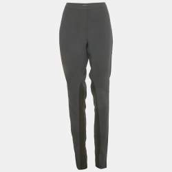 Pre Owned Emporio Armani Blue Crepe Trousers L