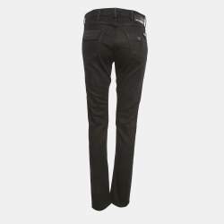 Pre Owned Emporio Armani Black Denim Skinny Jeans M/Waist 29"