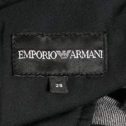 Pre Owned Emporio Armani Black Denim Skinny Jeans M/Waist 29"