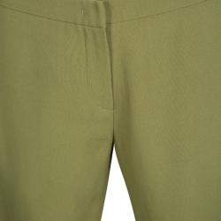 Pre Owned Emporio Armani Green Paneled Trousers M