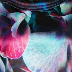 Pre Owned Emporio Armani Multicolor Digital Floral Print Sleeveless Dress M