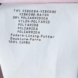 Pre Owned Emporio Armani Metallic Pink Short Flared Skirt M