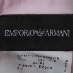 Pre Owned Emporio Armani Metallic Pink Short Flared Skirt M