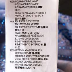 Pre Owned Emporio Armani Elite Blue Crystal Embellished Trousers S