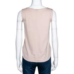 Pre Owned Emporio Armani Two Tone Stretch Jersey Sleeveless Top S