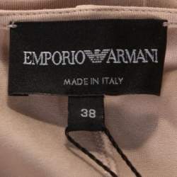 Pre Owned Emporio Armani Two Tone Stretch Jersey Sleeveless Top S