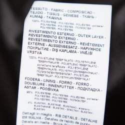 Pre Owned Emporio Armani Black Synthetic Sequin Embellished Bomber Jacket M