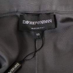 Pre Owned Emporio Armani Grey Knit Tailored Pants S