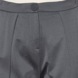 Pre Owned Emporio Armani Grey Knit Tailored Pants S
