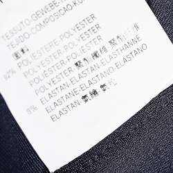 Pre Owned Emporio Armani Navy Blue Knit Bow Detail Sleeveless Top L