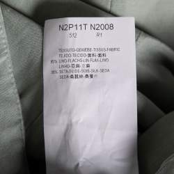 Pre Owned Emporio Armani Light Green Linen & Silk Trousers S