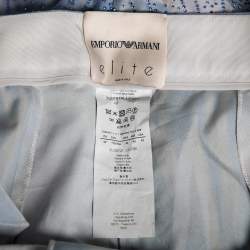 Pre Owned Emporio Armani Lavender Mesh Beaded Embellished Trouser M