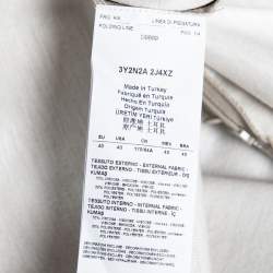 Pre Owned Emporio Armani Light Olive Knit Scuba Flared Skirt S