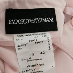 Pre Owned Emporio Armani Blush Pink Satin Wrap Skirt M