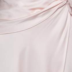 Pre Owned Emporio Armani Blush Pink Satin Wrap Skirt M