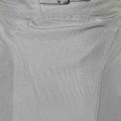 Pre Owned Emporio Armani Grey Jacquard Maxi Skirt M