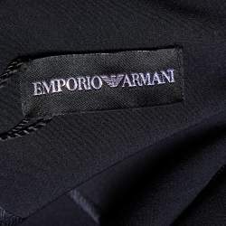 Pre Owned Emporio Armani Black Crepe Knee Length Dress M