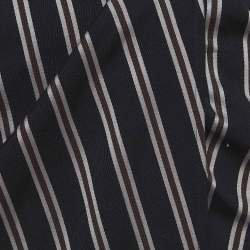 Pre Owned Emporio Armani Black Wool Blend Draped Knee Length Skirt M