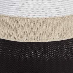 Pre Owned Emporio Armani Black/White Crochet Flared Mini Dress S