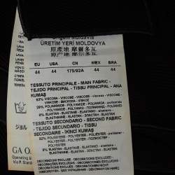 Pre Owned Emporio Armani Black Knit Sleeveless Cut-Out Crop Top M