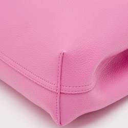 Pre Owned Emporio Armani Pink Leather Small MyEA Shopper Tote