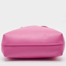 Pre Owned Emporio Armani Pink Leather Small MyEA Shopper Tote