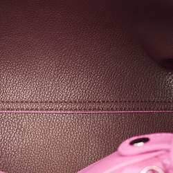 Pre Owned Emporio Armani Pink Leather Small MyEA Shopper Tote