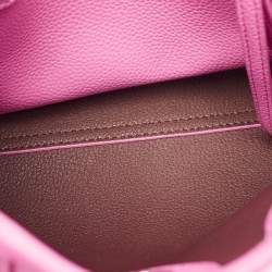 Pre Owned Emporio Armani Pink Leather Small MyEA Shopper Tote