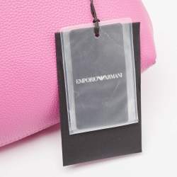 Pre Owned Emporio Armani Pink Leather Small MyEA Shopper Tote