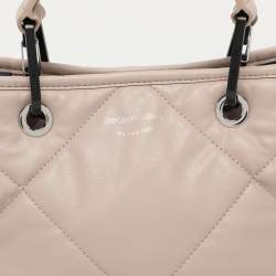 Pre Owned Emporio Armani Beige Quilted Leather MyEA Tote
