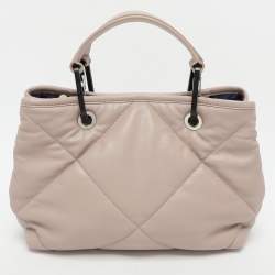 Pre Owned Emporio Armani Beige Quilted Leather MyEA Tote
