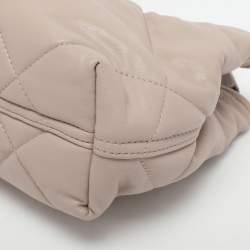 Pre Owned Emporio Armani Beige Quilted Leather MyEA Tote