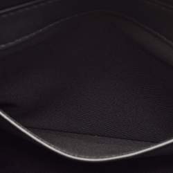 Emporio Armani Black Faux Leather Top Handle Bag