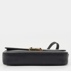Emporio Armani Black Faux Leather Top Handle Bag