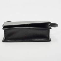 Emporio Armani Black Leather Mini Crossbody Bag