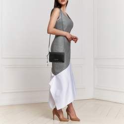 Emporio Armani Black Leather Mini Crossbody Bag