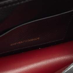 Emporio Armani Black Leather Mini Crossbody Bag