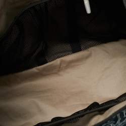 Pre Owned حقيبة تغيير الحفاضات إمبريو أرماني نايلون بشعار أسود/أبيض للأطفال