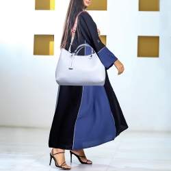 Emporio Armani Lavender Leather Medium MyEA Shopper Tote