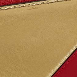 Pre Owned Emporio Armani Multicolor Leather Zip Wristlet Clutch