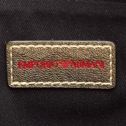 Pre Owned Emporio Armani Multicolor Leather Zip Wristlet Clutch