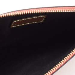 Pre Owned Emporio Armani Multicolor Leather Zip Wristlet Clutch