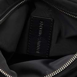 Pre Owned Emporio Armani Black Nylon Logo Belt Bag