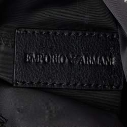 Pre Owned Emporio Armani Black Nylon Logo Belt Bag