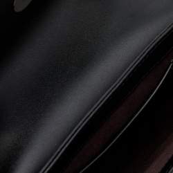 Pre Owned Emporio Armani Metallic Silver Leather Top Handle Bag