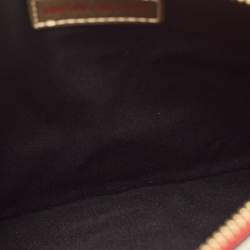 Pre Owned Emporio Armani Red/Gold Leather Pig Tassel Clutch