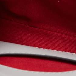 Pre Owned Emporio Armani Metallic Grey Patent Leather Mini Flap Top Handle Bag