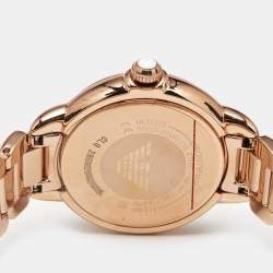 Emporio Armani Silver Rose Gold Plated Stainless Steel Starry Night AR11633 Women's Wristwatch 32 mm